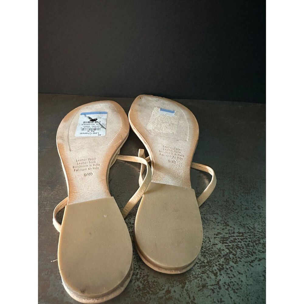 Jeffrey Campbell Slide Sandals 9 Flat Thong Minimalist Casual Nude Tan Pacifico - Picture 7 of 9